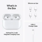 خرید ایرپادز پرو ۲ همراه با کیس مگسیف، کابل USB-C و سری سیلیکونی