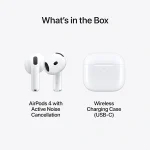 اقلام همراه ایرپادز ۴ شامل ایربادها و کیس شارژ وایرلس USB-C – بررسی قبل از خرید ایرپادز ۴