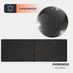 بافت چرمی پشت کیبورد شفاف تاشو Porodo مدل PD-ETK03-BK