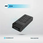 قابلیت شارژ سریع ۲۰ وات با درگاه PD در چندراهی برق Powerology PWCUQC030