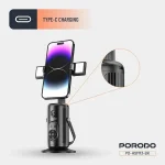 ورودی شارژ تایپ سی پایه نگهدارنده Porodo برای شارژ سریع و آسان