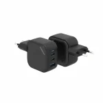 نمای نزدیک از شارژر دیواری پاورولوجی ۶۵ وات مدل GaN Ultimate با پورتهای USB-C و USB-A