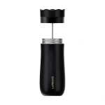 نمای داخلی ماگ و فرنچ پرس LePRESSO Insulated با درب باز