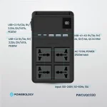 اطلاعات فنی کامل چندراهی برق پاورولوژی PWCUQC030 با خروجی USB و AC
