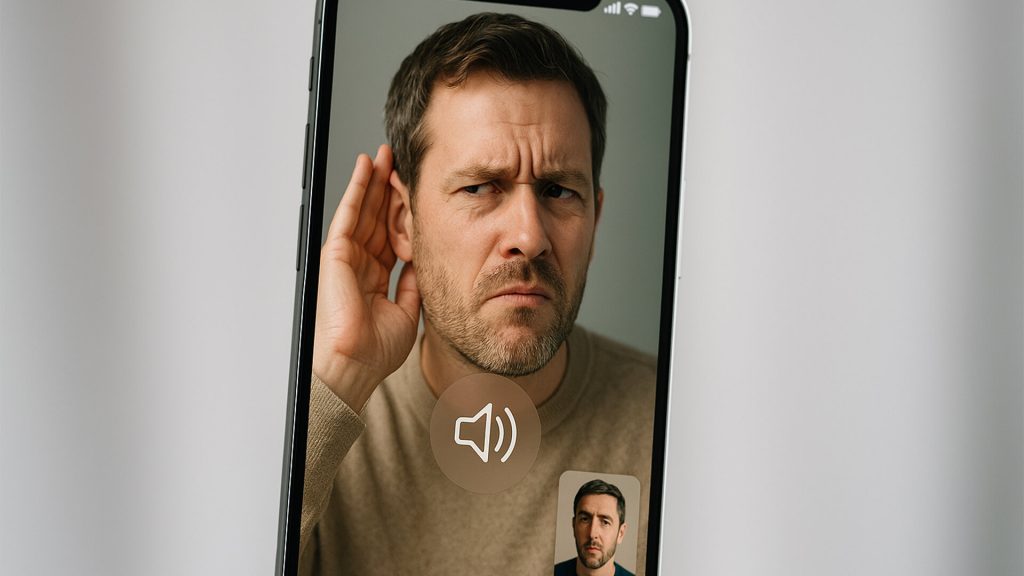 کاربر با مشکل اسپیکر مکالمه آیفون ۱۲ در تماس تصویری – رفع مشکل صدا در شمال تهران