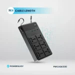 نمای چندراهی برق هوشمند پاورولوژی PWCUQC030 با تأکید بر طول کابل ۷۰cm