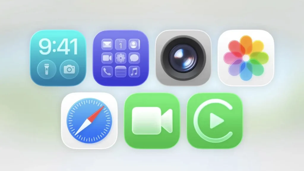 نمایش اپلیکیشن‌های اپل در iOS 26 با طراحی جدید و مدرن | Fix.Land