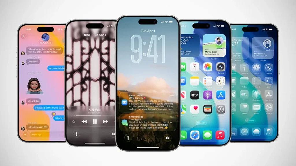 تصاویر آیفون با iOS 26 شامل ویجت‌های تعاملی و پس‌زمینه‌های متنوع | Fix.Land نیاوران