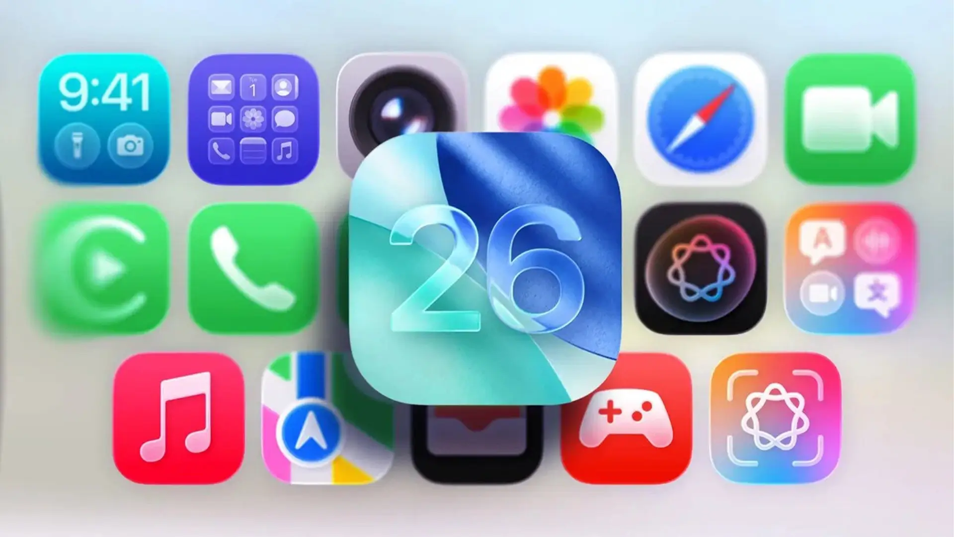 تصویر iOS 26 با طراحی جدید آیکون‌ها و اپلیکیشن‌ها در آیفون | Fix.Land نیاوران