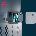 نمای برش خورده فیلتر سه‌لایه و لامپ UV-C ضد باکتری تصفیه هوای شیائومی 4 Compact
