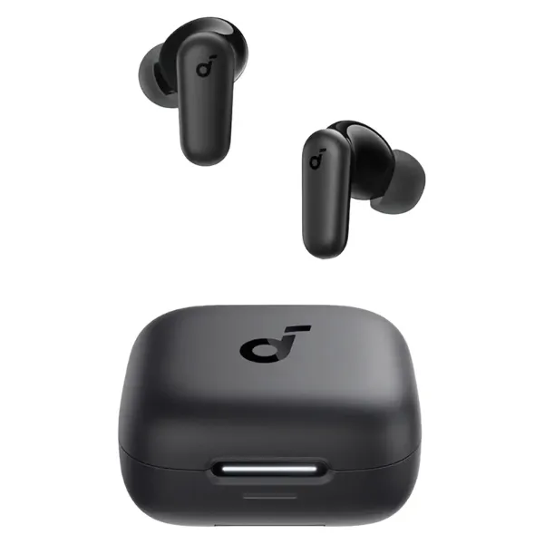 نمای اصلی هندزفری بلوتوثی انکر Soundcore R50i NC A3959 به همراه کیس شارژ مشکی با فناوری حذف نویز ANC