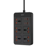 چندراهی برق گرین لاین GS-500 با ۵ سوکت و ۶ پورت USB