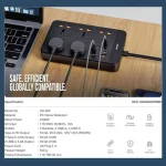 پورت‌های USB-C و USB-A چندراهی برق Green Lion GS-500